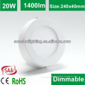 2014 best selling Factory price high quality for round SMD dimmable led ceiling panel lamp 20W